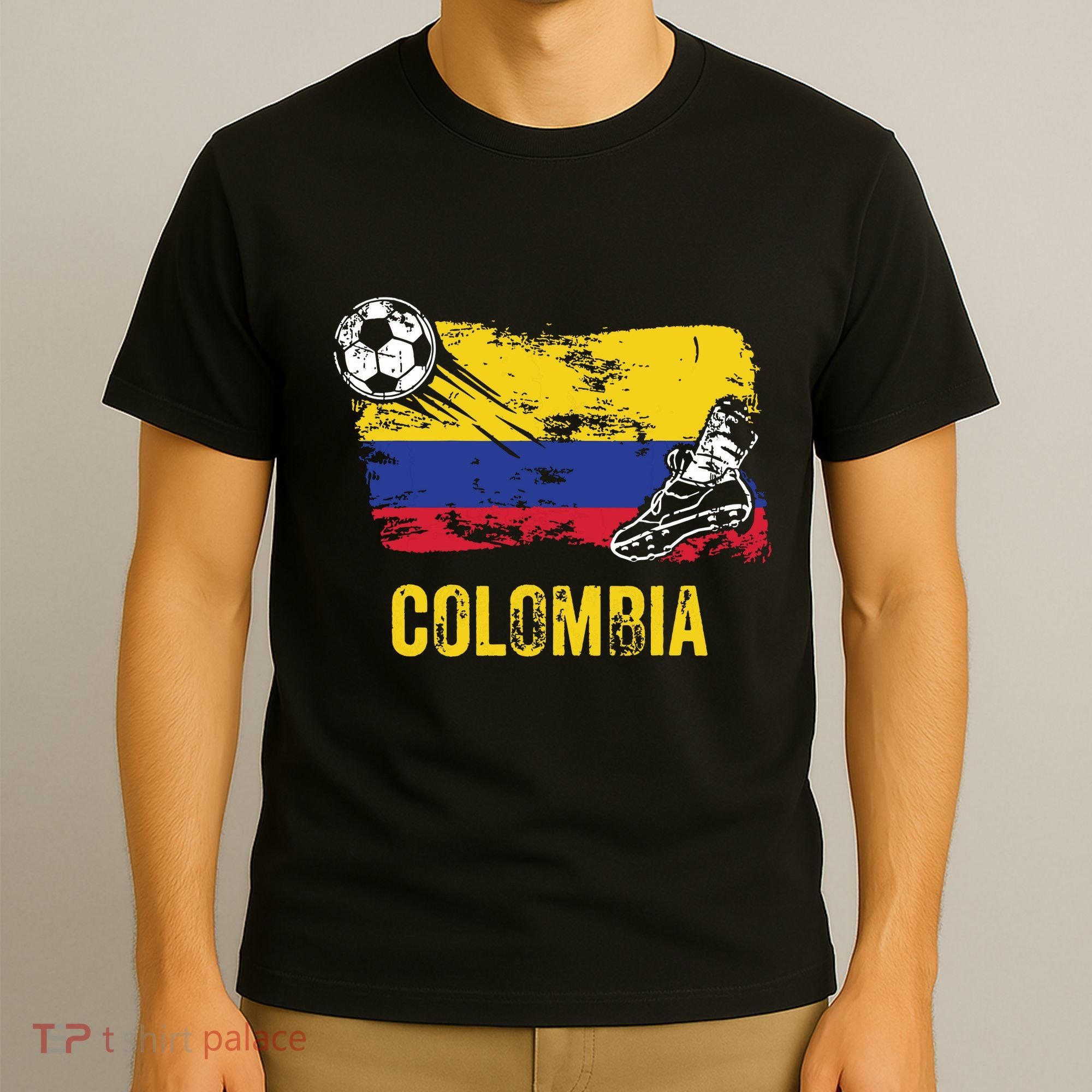 Colombia Soccer Jersey Fan Gallery Cheer Lady Mom Family T-Shirt
