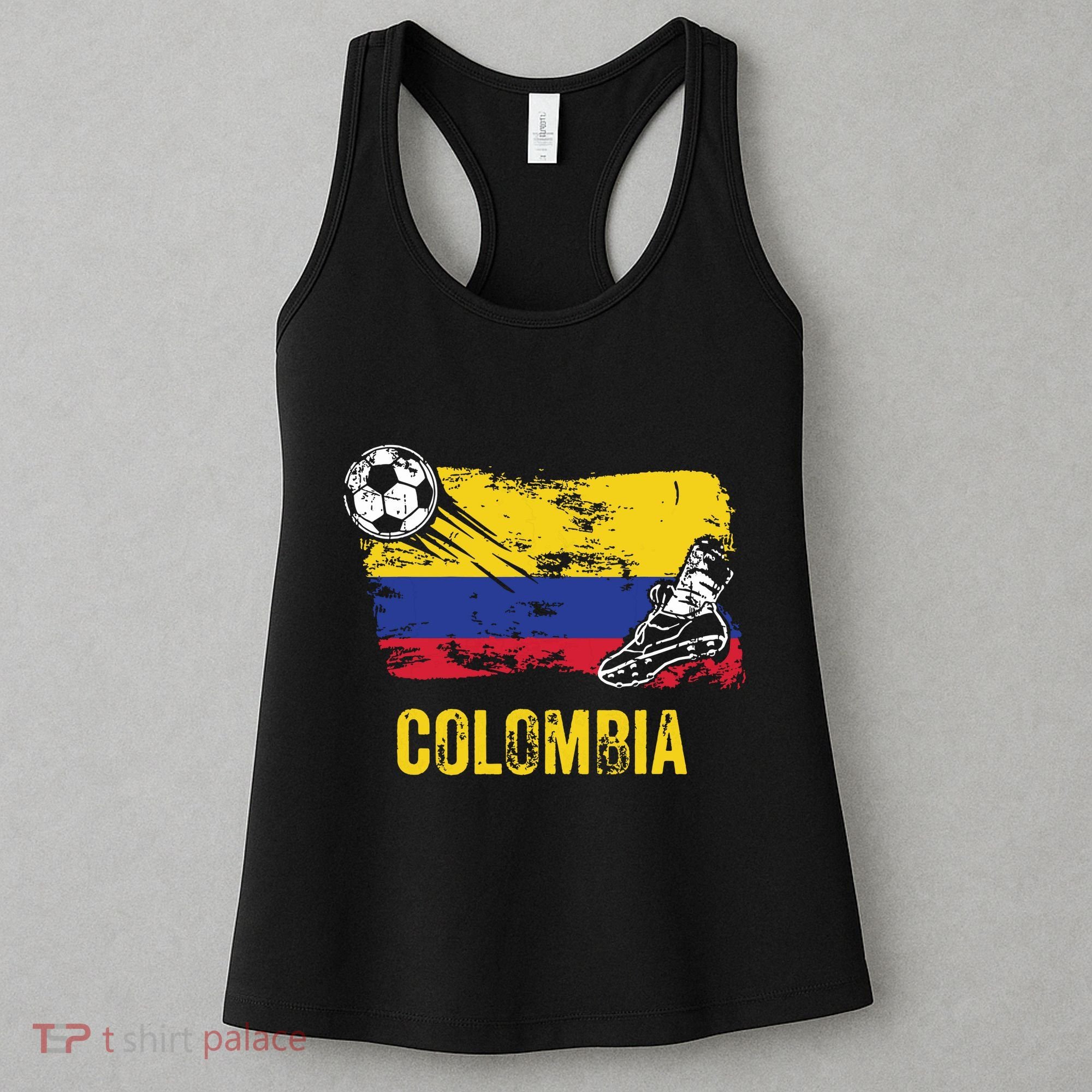 Colombia Soccer Jersey Fan Gallery Cheer Lady Mom Family Women's Tank Top