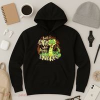 Cute Snake Just A Girl Who Loves Snakes Hoodie thumb 3