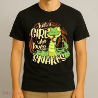 Cute Snake Just A Girl Who Loves Snakes T-Shirt thumb 3