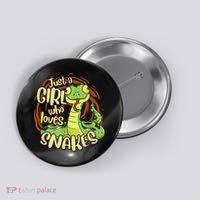 Cute Snake Just A Girl Who Loves Snakes Button thumb 0