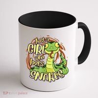 Cute Snake Just A Girl Who Loves Snakes Coffee Mug thumb 1