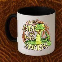 Cute Snake Just A Girl Who Loves Snakes Coffee Mug thumb 2