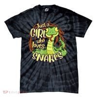 Cute Snake Just A Girl Who Loves Snakes Tie-Dye T-Shirt thumb 0