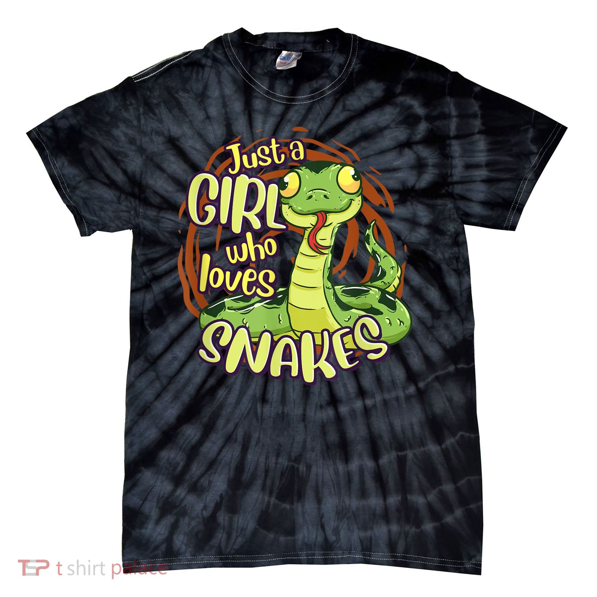 Cute Snake Just A Girl Who Loves Snakes Tie-Dye T-Shirt