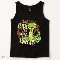 Cute Snake Just A Girl Who Loves Snakes Tank Top thumb 2