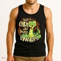 Cute Snake Just A Girl Who Loves Snakes Tank Top thumb 3