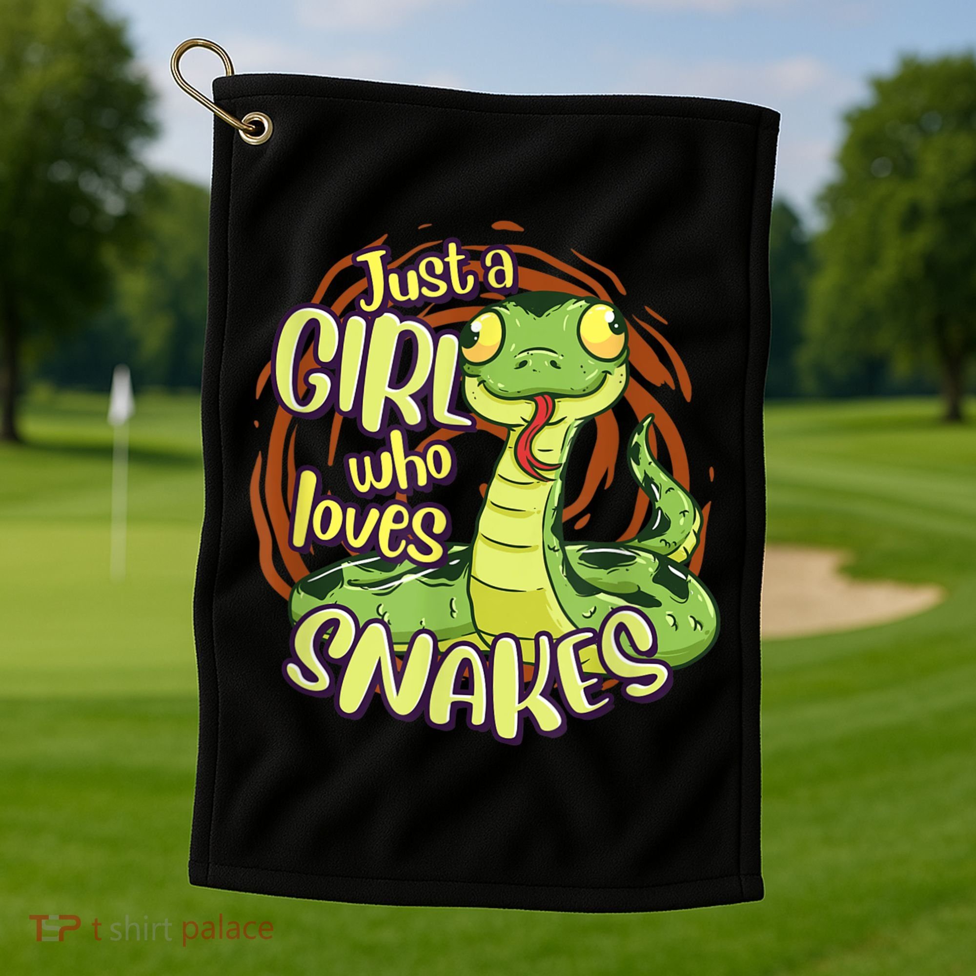 Cute Snake Just A Girl Who Loves Snakes Golf Towel