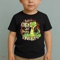 Cute Snake Just A Girl Who Loves Snakes Toddler T-Shirt thumb 2