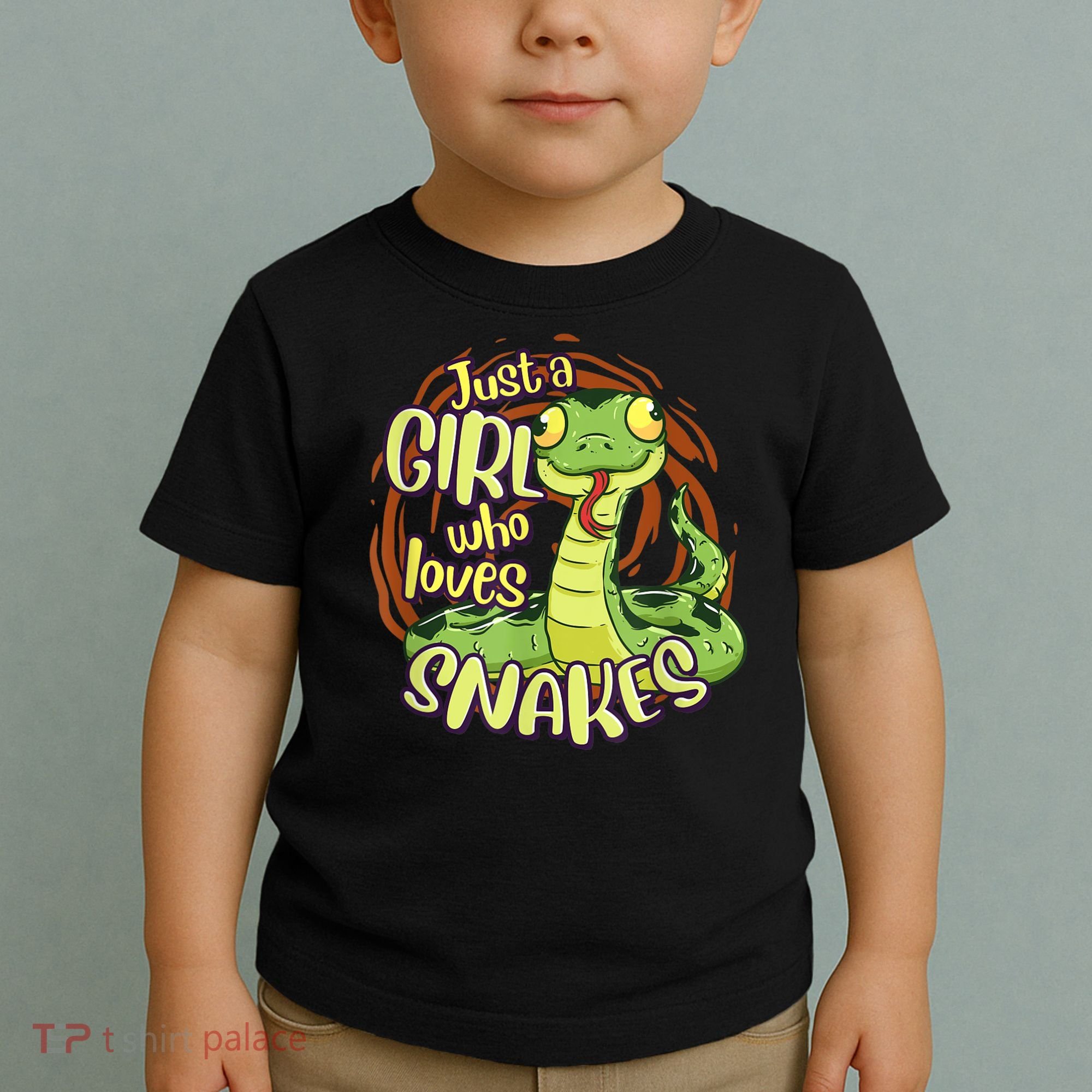 Cute Snake Just A Girl Who Loves Snakes Toddler T-Shirt