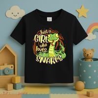 Cute Snake Just A Girl Who Loves Snakes Toddler T-Shirt thumb 3