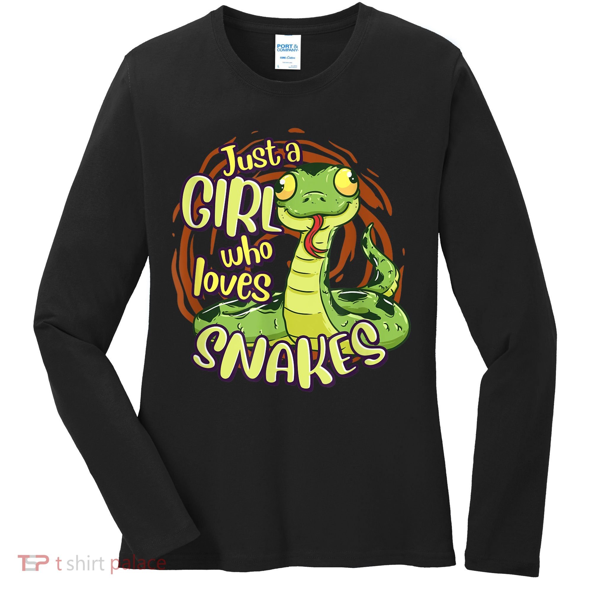Cute Snake Just A Girl Who Loves Snakes Women's Long Sleeve Shirt