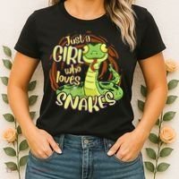 Cute Snake Just A Girl Who Loves Snakes Women's T-Shirt thumb 2
