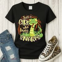 Cute Snake Just A Girl Who Loves Snakes Women's T-Shirt thumb 3