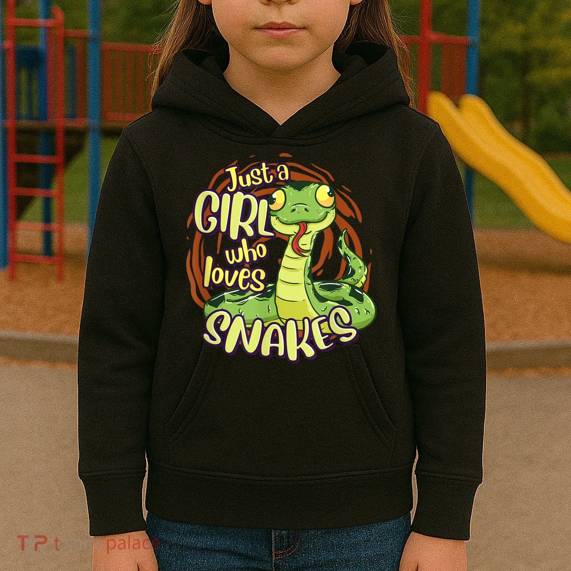 Cute Snake Just A Girl Who Loves Snakes Kids Hoodie