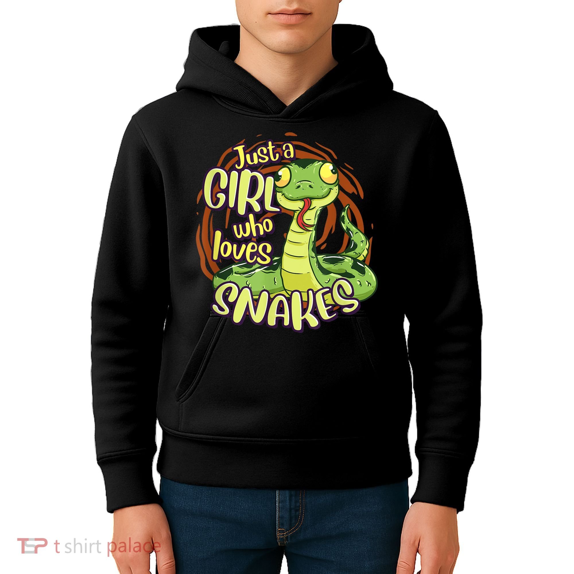 Cute Snake Just A Girl Who Loves Snakes Kids Hoodie