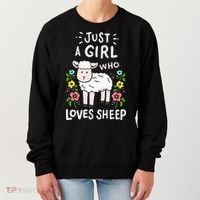 Cute Sheep Just A Girl Who Loves Sheep Women's Sweatshirt thumb 0