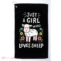 Cute Sheep Just A Girl Who Loves Sheep Golf Towel thumb 0