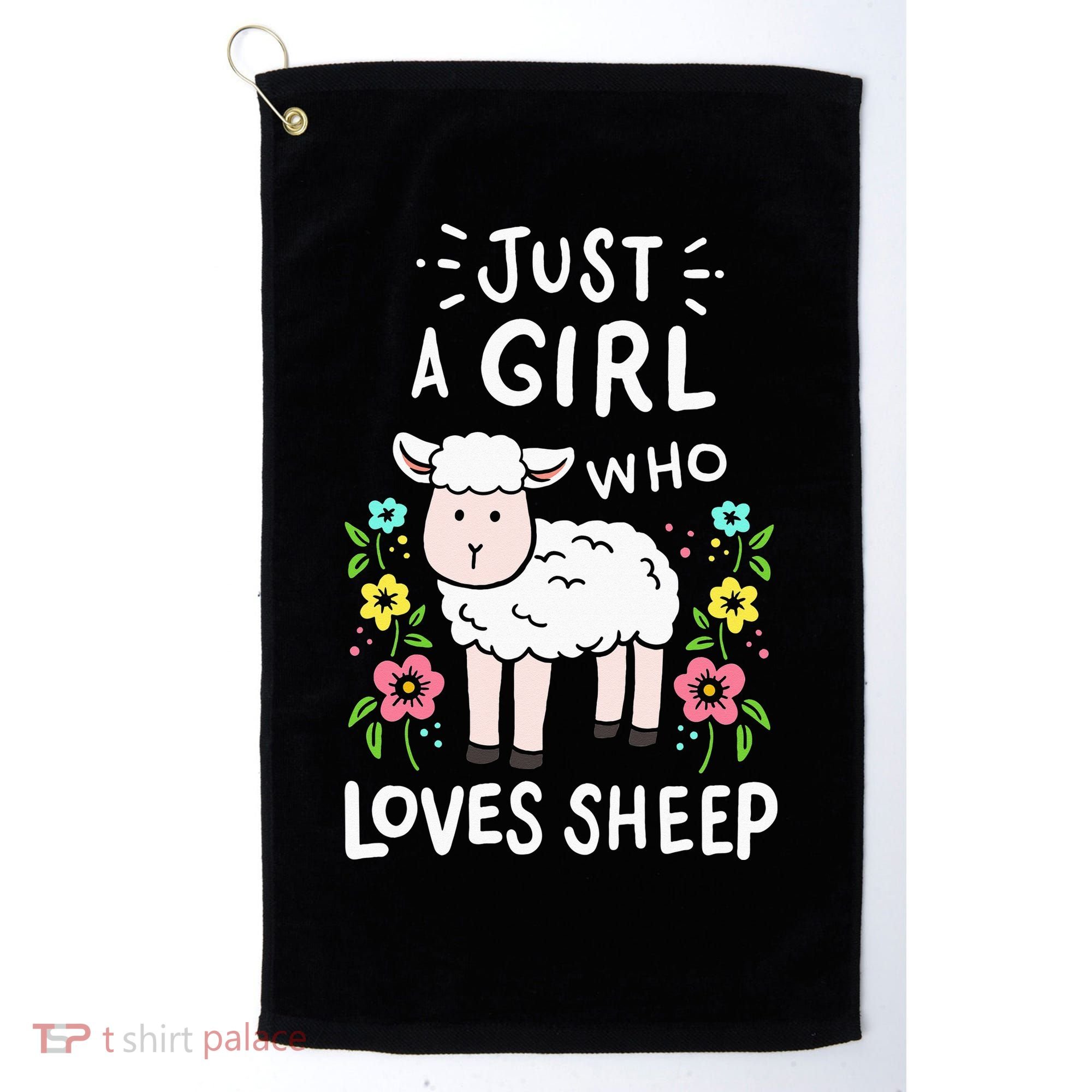 Cute Sheep Just A Girl Who Loves Sheep Golf Towel