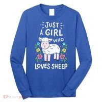 Cute Sheep Just A Girl Who Loves Sheep Long Sleeve Shirt thumb 0