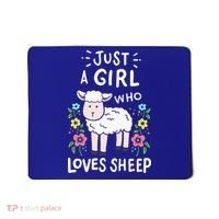 Cute Sheep Just A Girl Who Loves Sheep Mousepad thumb 0