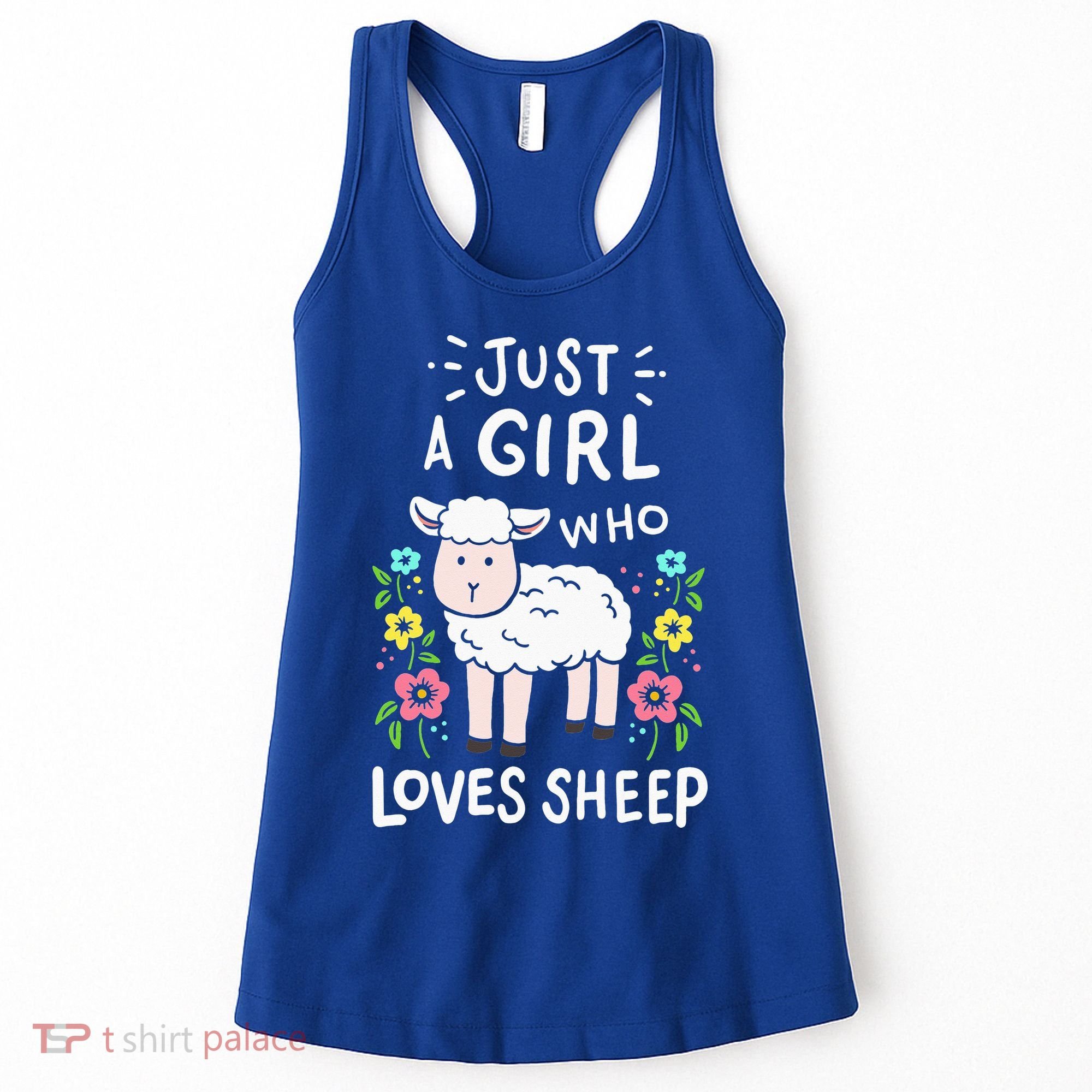 Cute Sheep Just A Girl Who Loves Sheep Women's Tank Top