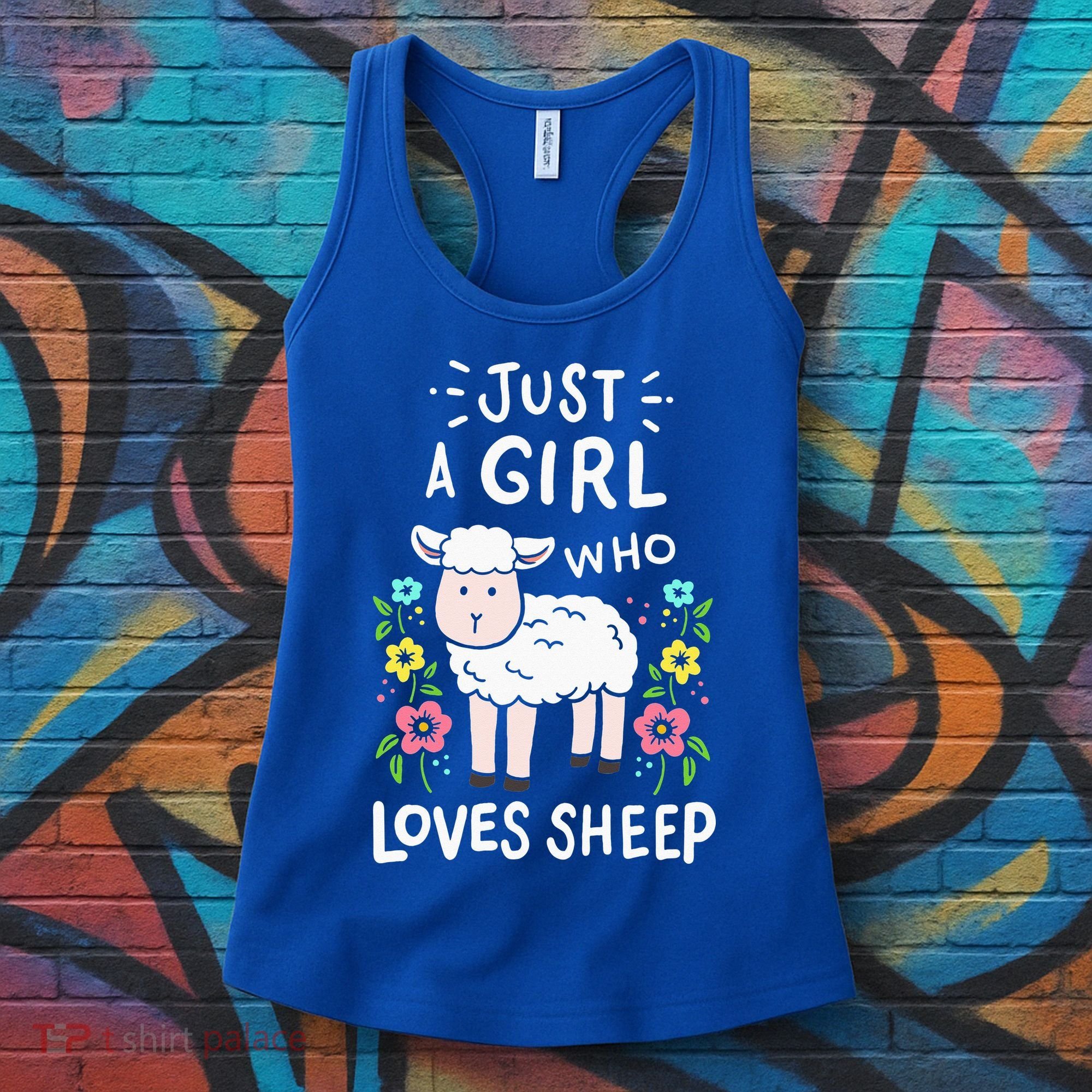 Cute Sheep Just A Girl Who Loves Sheep Women's Tank Top