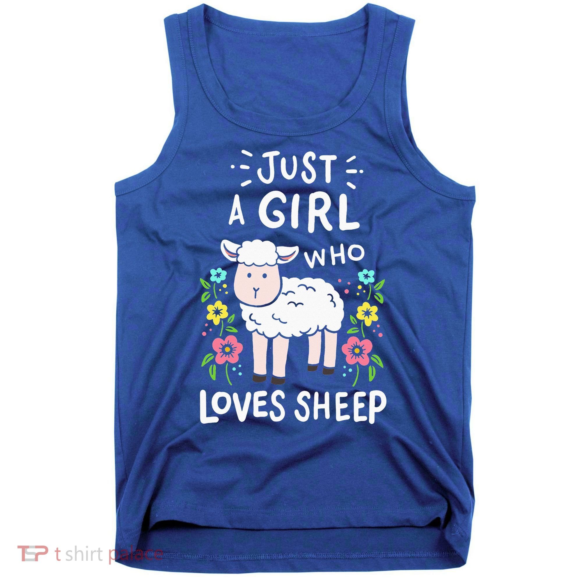 Cute Sheep Just A Girl Who Loves Sheep Tank Top