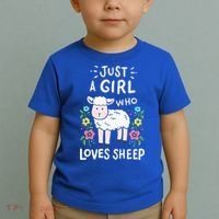Cute Sheep Just A Girl Who Loves Sheep Toddler T-Shirt thumb 2