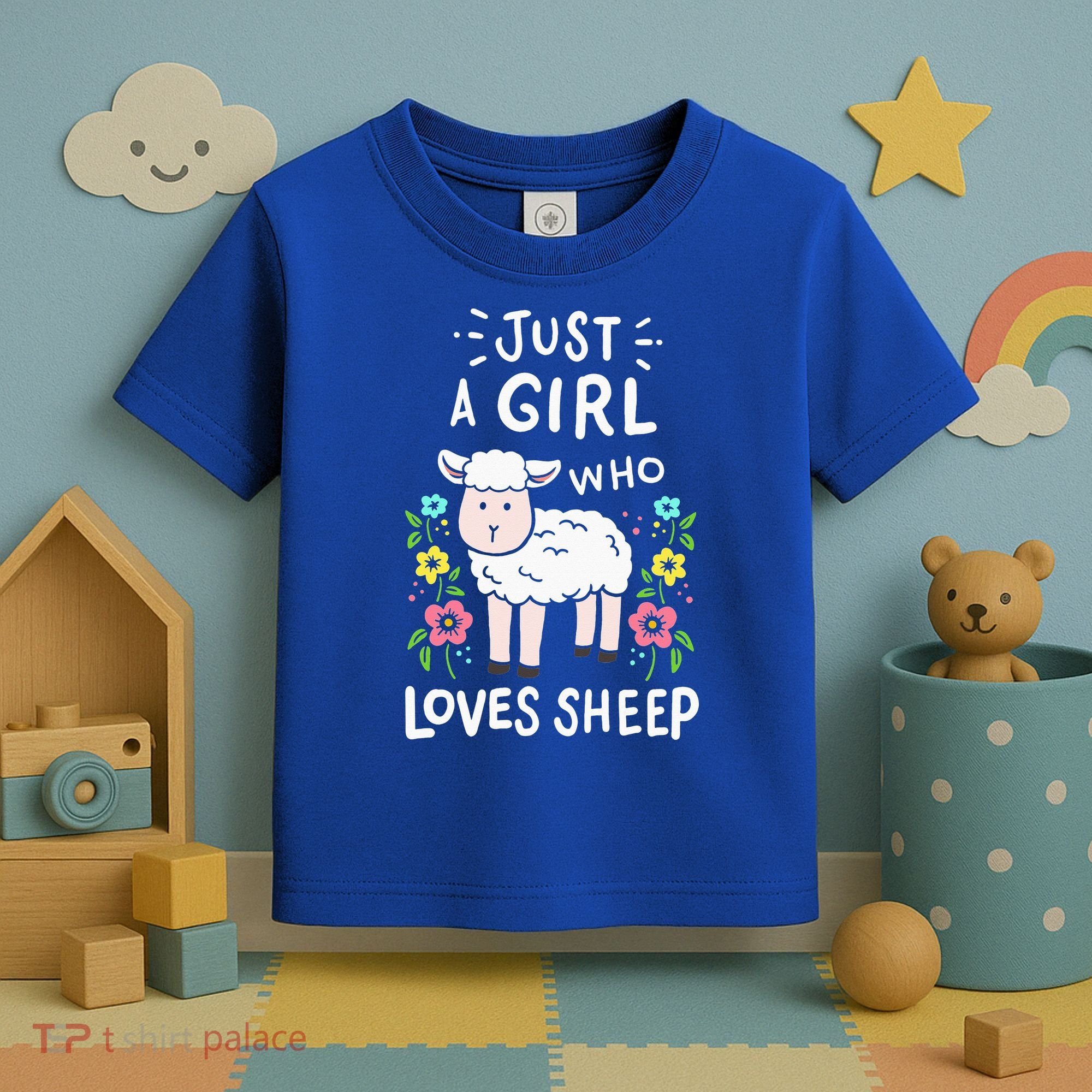 Cute Sheep Just A Girl Who Loves Sheep Toddler T-Shirt