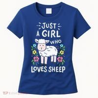 Cute Sheep Just A Girl Who Loves Sheep Women's T-Shirt thumb 0