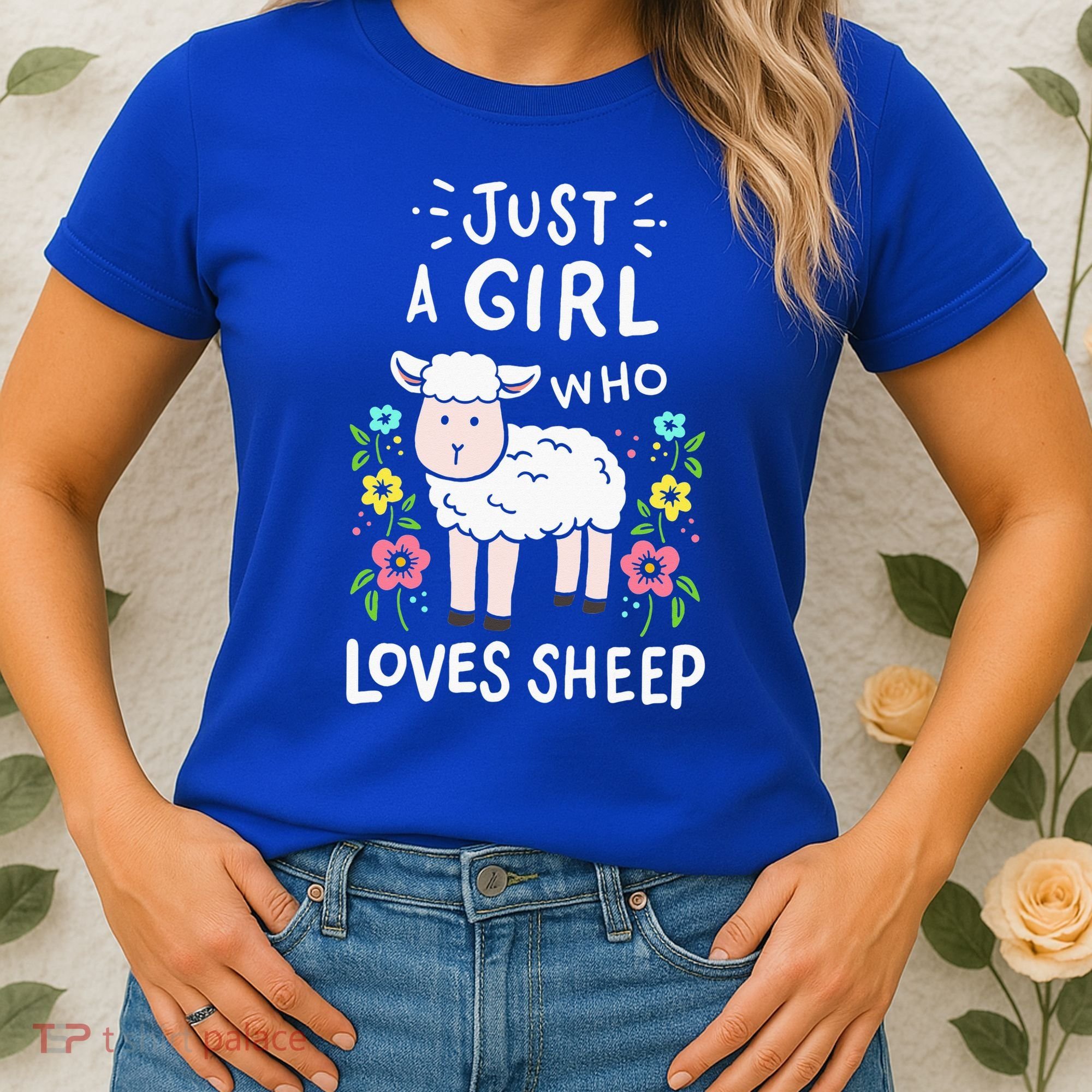 Cute Sheep Just A Girl Who Loves Sheep Women's T-Shirt