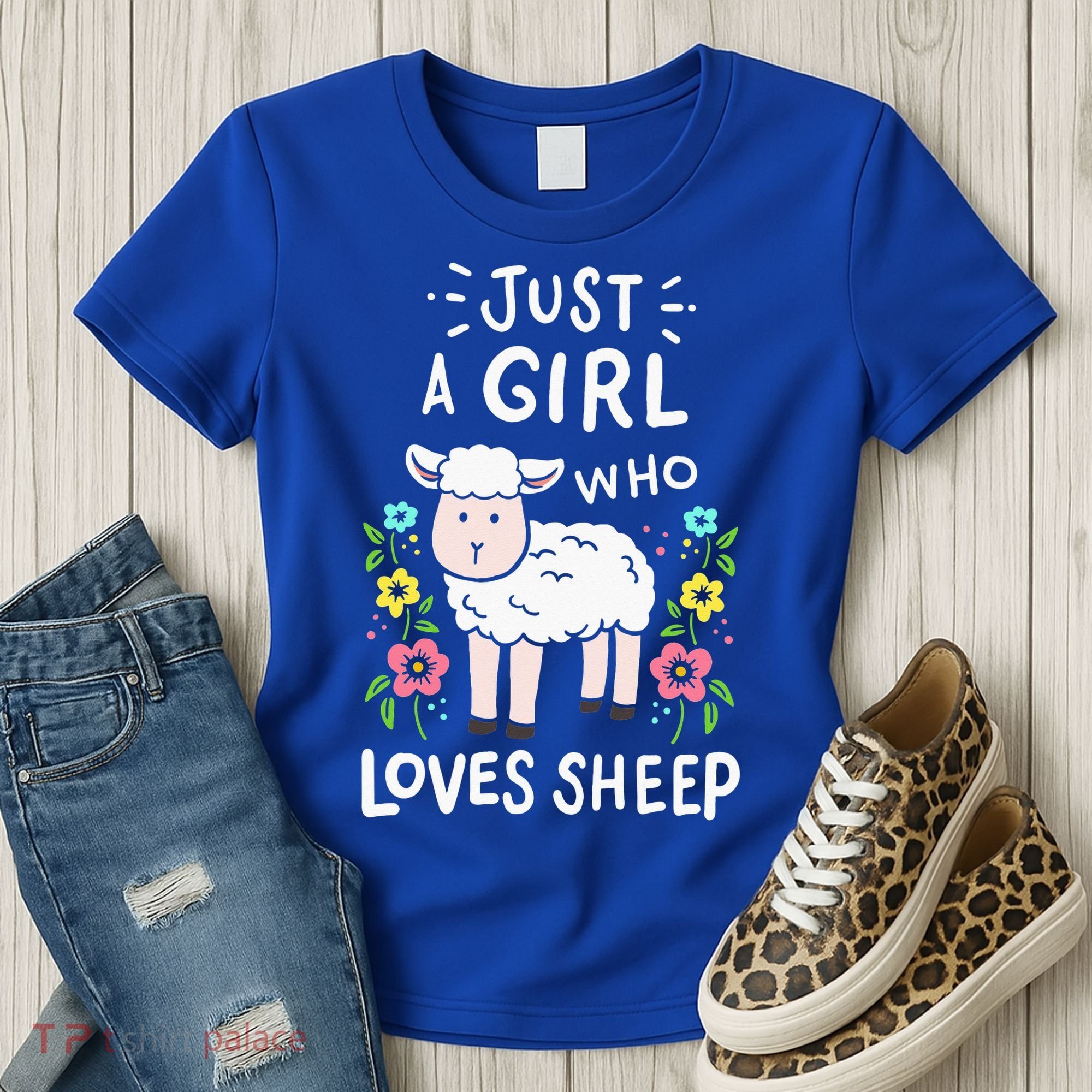 Cute Sheep Just A Girl Who Loves Sheep Women's T-Shirt