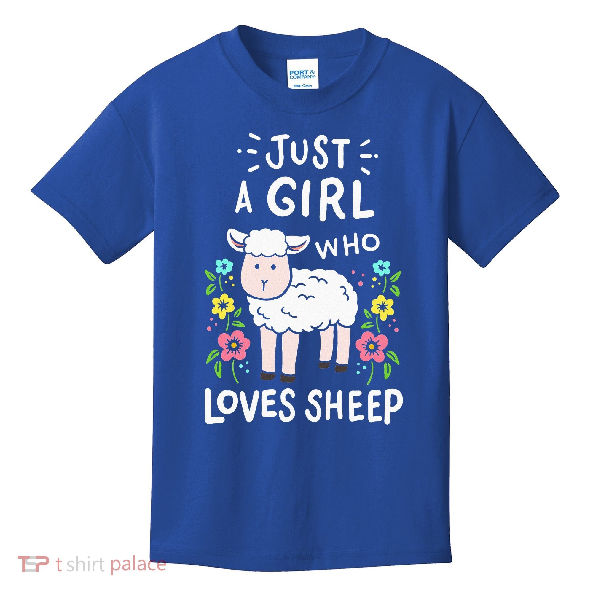 Cute Sheep Just A Girl Who Loves Sheep Kids T-Shirt