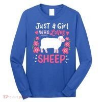 Cool Sheep Just A Girl Who Loves Sheep Funny Gift For Sheep Lovers Long Sleeve Shirt thumb 0