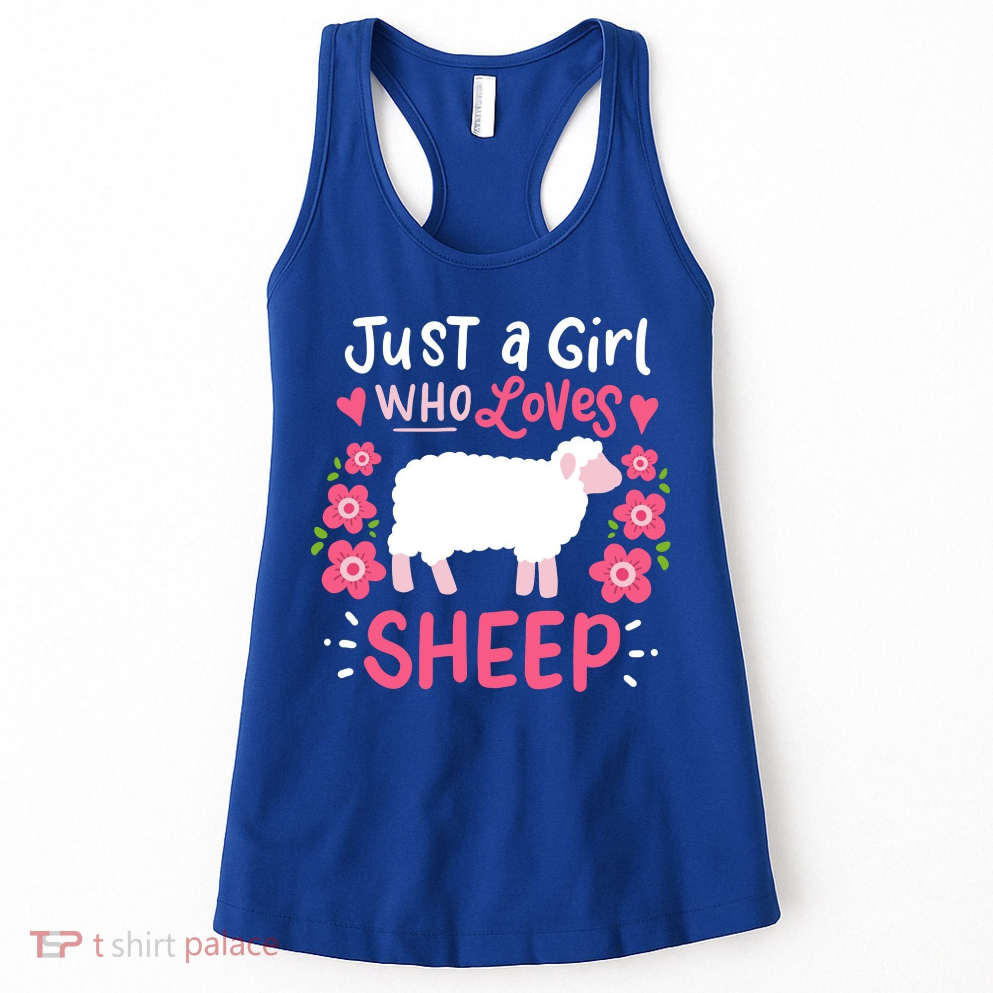 Cool Sheep Just A Girl Who Loves Sheep Funny Gift For Sheep Lovers Women's Tank Top