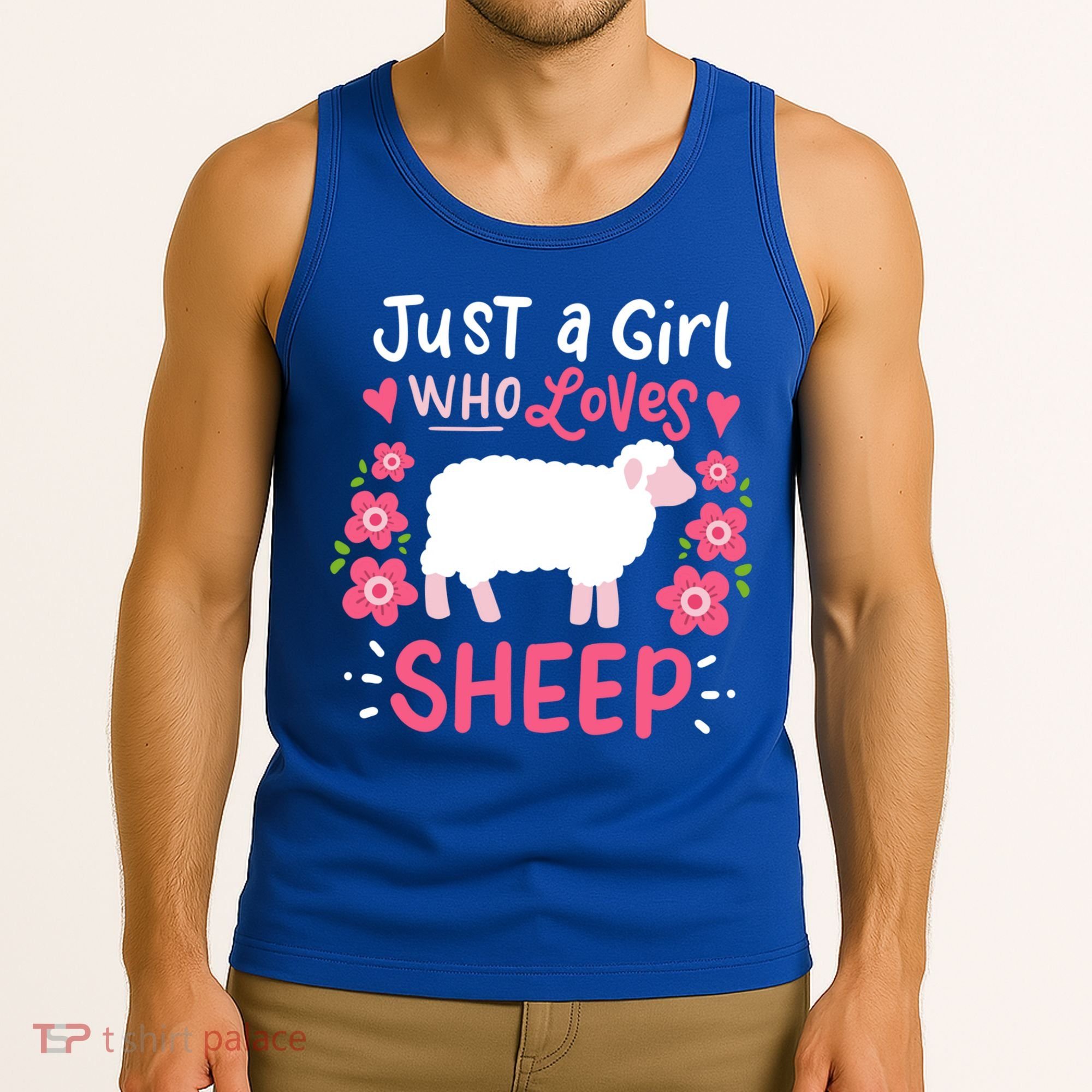 Cool Sheep Just A Girl Who Loves Sheep Funny Gift For Sheep Lovers Tank Top
