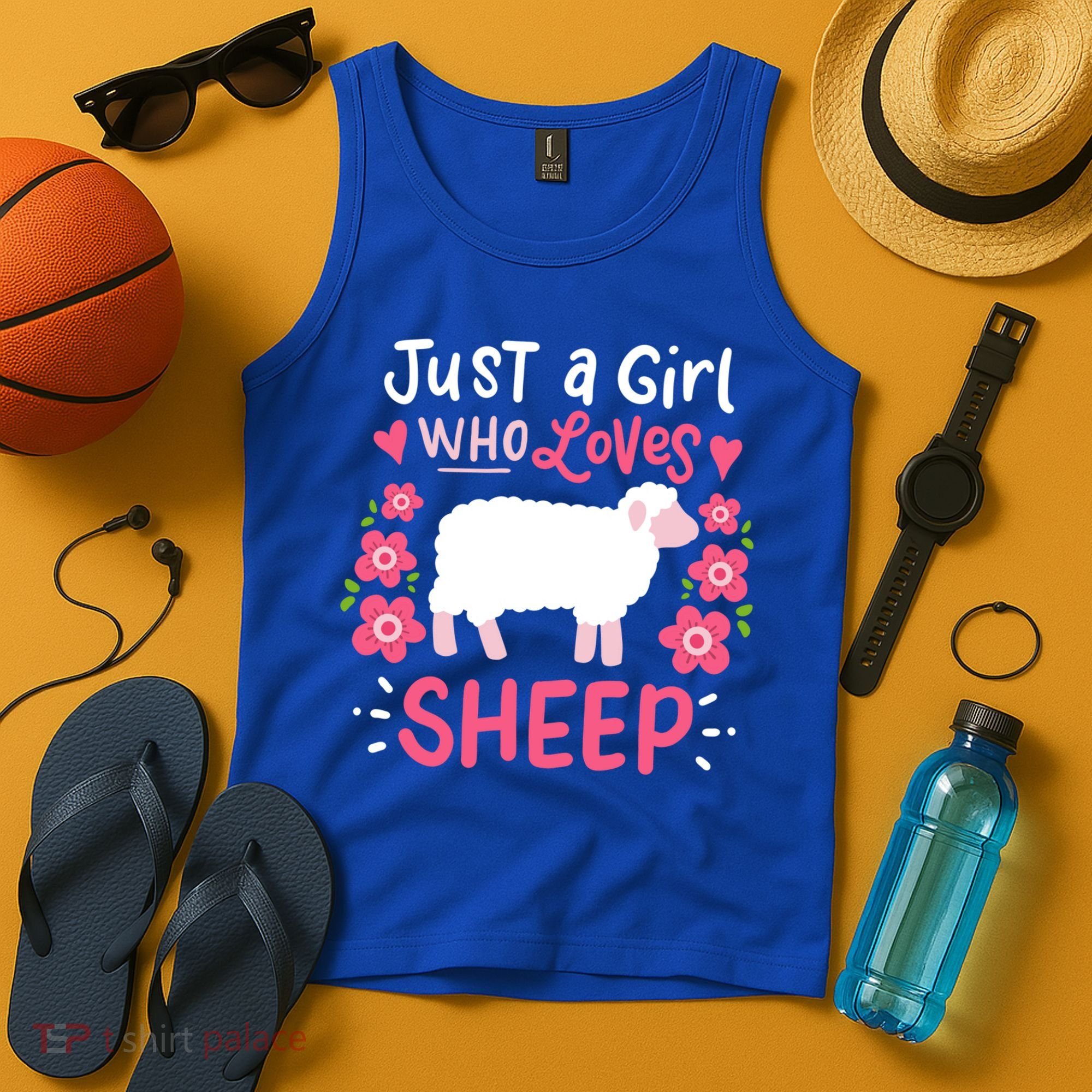 Cool Sheep Just A Girl Who Loves Sheep Funny Gift For Sheep Lovers Tank Top