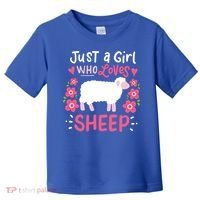 Cool Sheep Just A Girl Who Loves Sheep Funny Gift For Sheep Lovers Toddler T-Shirt thumb 0