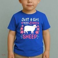 Cool Sheep Just A Girl Who Loves Sheep Funny Gift For Sheep Lovers Toddler T-Shirt thumb 2
