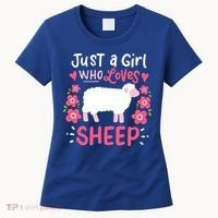 Cool Sheep Just A Girl Who Loves Sheep Funny Gift For Sheep Lovers Women's T-Shirt thumb 0