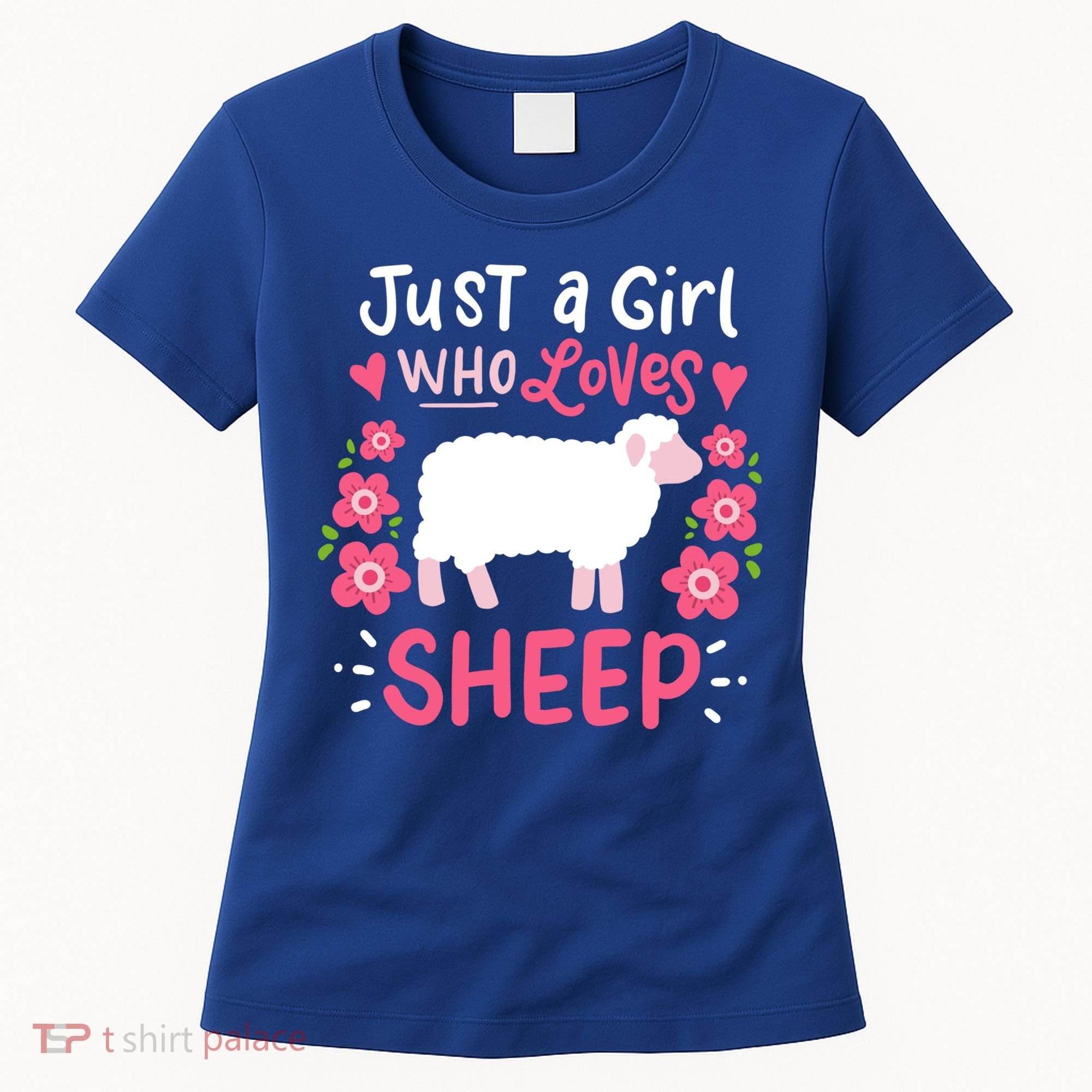 Cool Sheep Just A Girl Who Loves Sheep Funny Gift For Sheep Lovers Women's T-Shirt