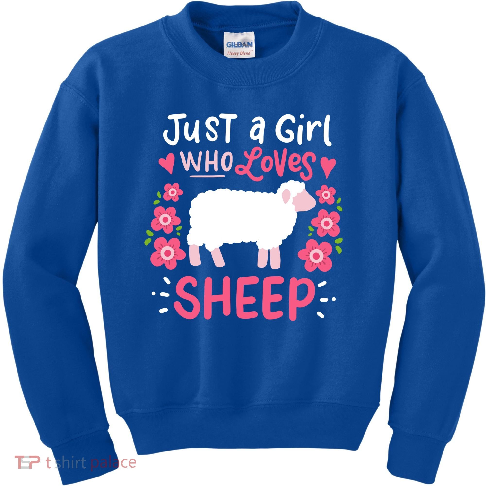 Cool Sheep Just A Girl Who Loves Sheep Funny Gift For Sheep Lovers Kids Sweatshirt