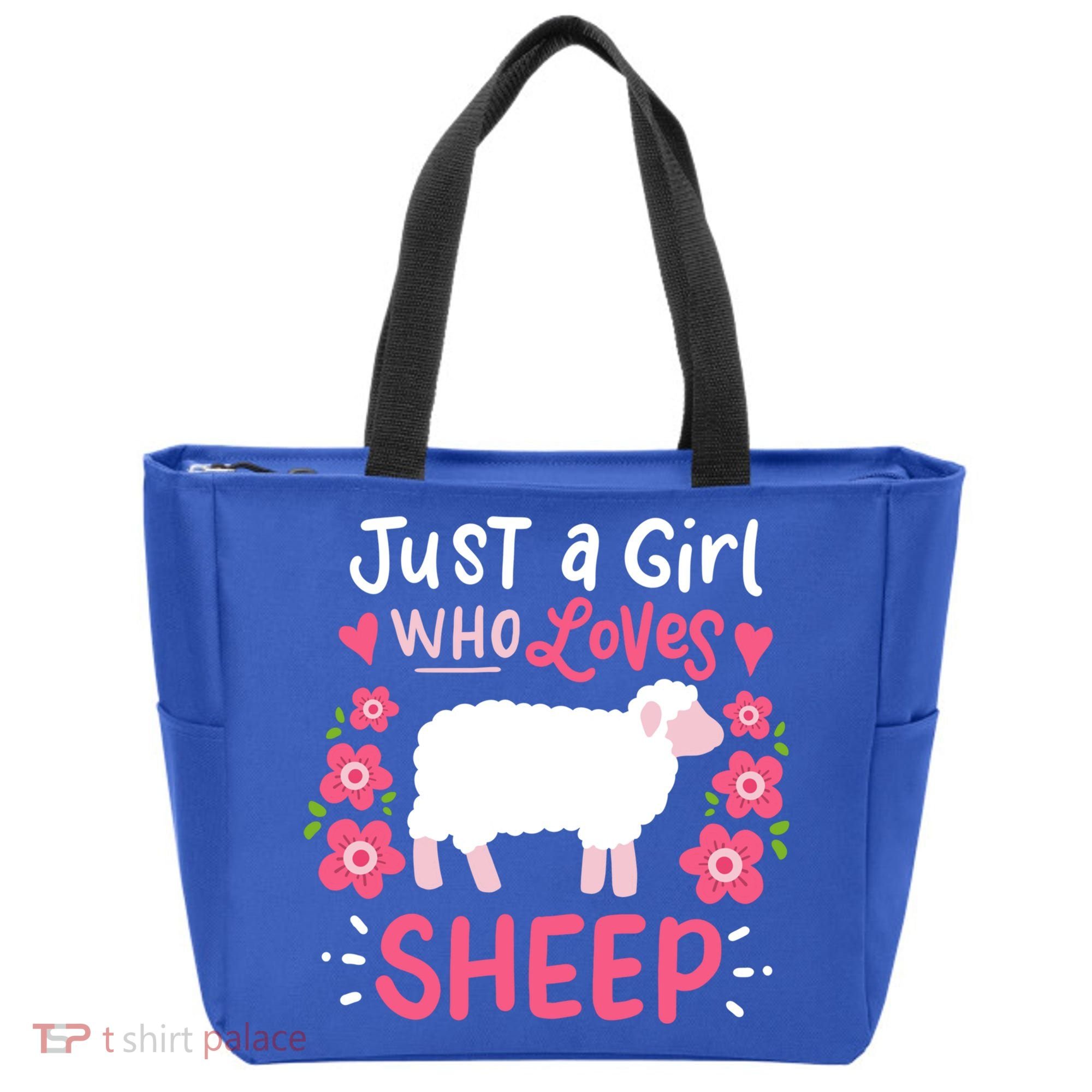 Cool Sheep Just A Girl Who Loves Sheep Funny Gift For Sheep Lovers Tote Bag