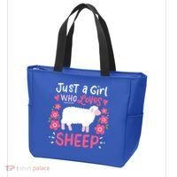 Cool Sheep Just A Girl Who Loves Sheep Funny Gift For Sheep Lovers Tote Bag thumb 3