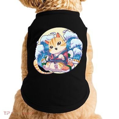 Cat Sushi Japanese Anime Kawaii Neko Doggie Tank
