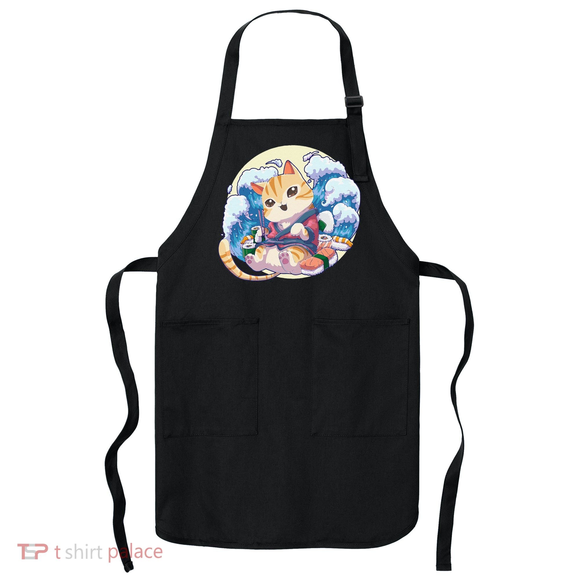 Cat Sushi Japanese Anime Kawaii Neko Apron