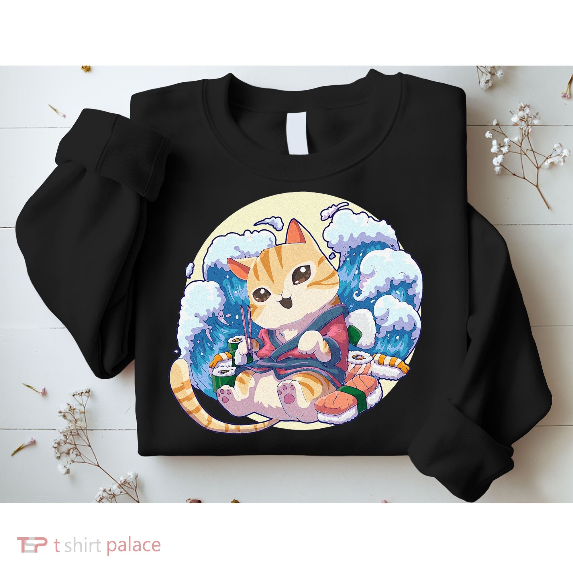 Cat Sushi Japanese Anime Kawaii Neko Sweatshirt
