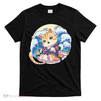 Cat Sushi Japanese Anime Kawaii Neko T-Shirt