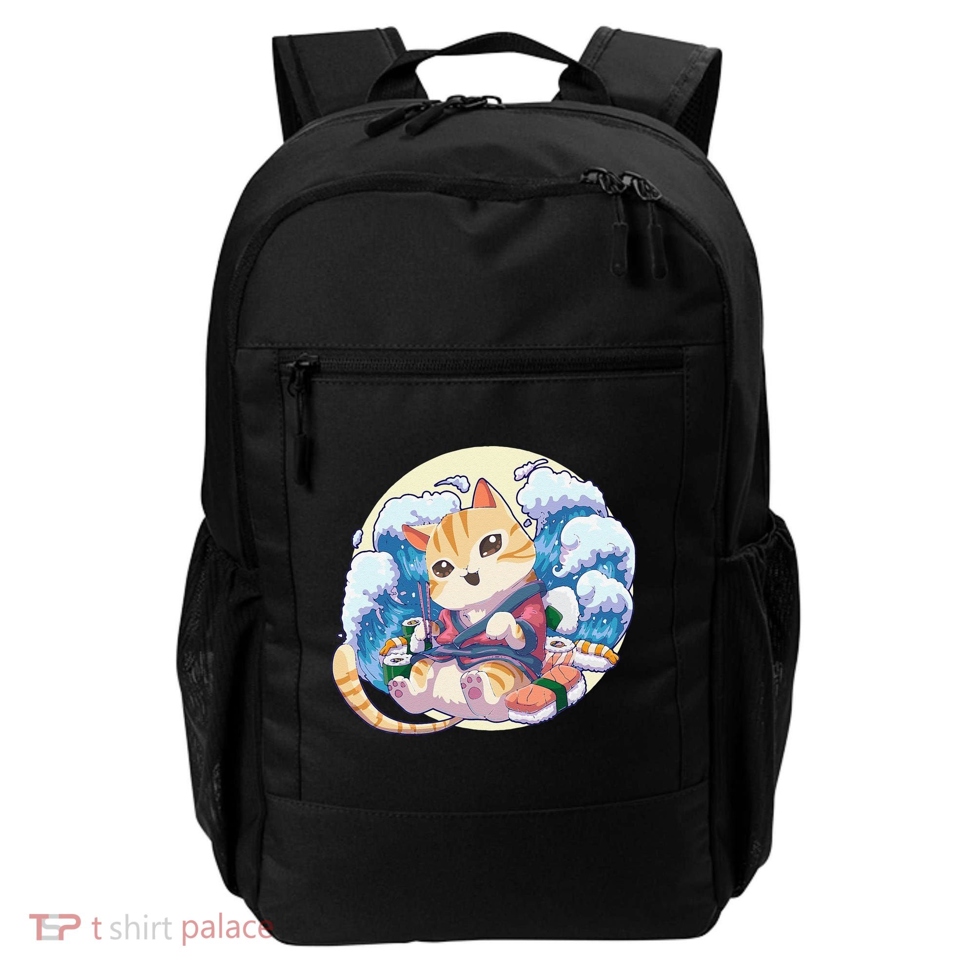 Cat Sushi Japanese Anime Kawaii Neko Backpack